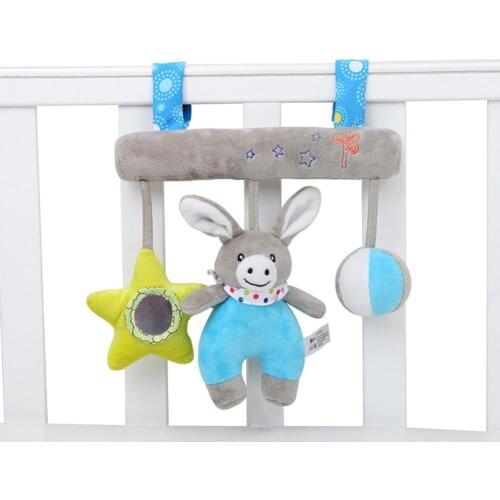 Kid Baby Crib Cot Pram Bed Stroller Hanging Plush Toy Cartoon Hanging Rattles Cartoon Plush Toys Cute Animal The Babys Bed Bell