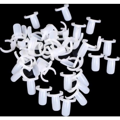 Nail Display 50pcs Ring Nail Color Card Clear Natural Nail Art False Nail Palette Nail Gel Polish Nail Swatches