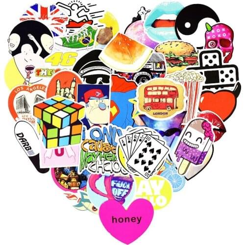 Diy stickers posters wall stickers for kids rooms home decor sticker on laptop skateboard luggage wall decals car sticker 200pcs