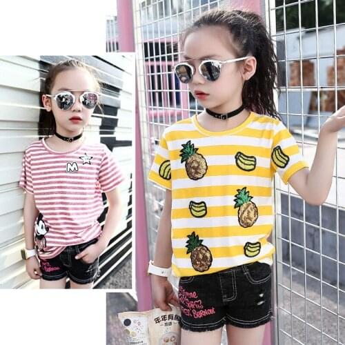 EFKGH Girls' Printed T-Shirts