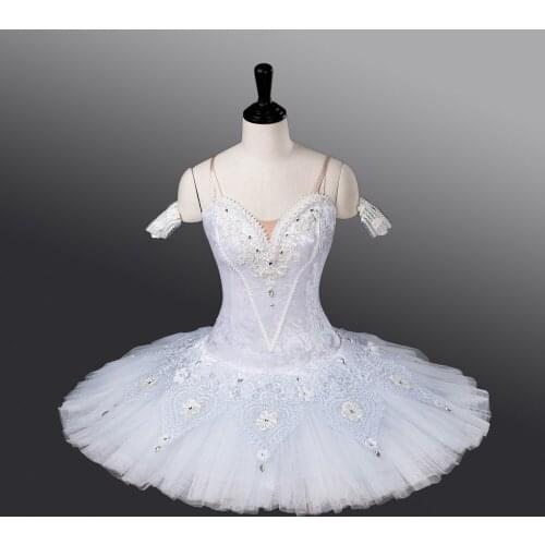 Fltoture Woman White Professional Ballet Tutu Snow White Stage Wear Ballerina Birthday Gift ATS9011 Girls Ballet Nutcracker