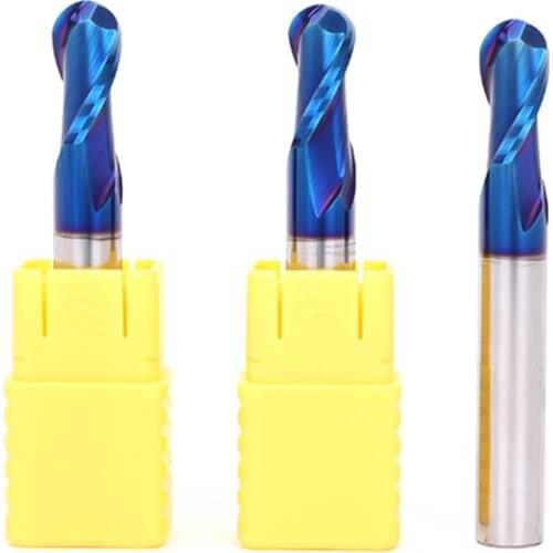 Milling Cutter Alloy Coating Tungsten Steel Tool Cnc Maching HRC65 2F Ball Nose Endmills Machine Endmill