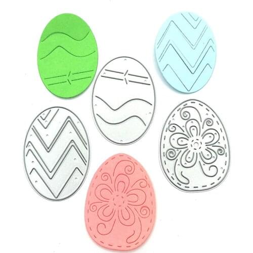 Julyarts Three Eggs Happy Easter Cutting Dies Photo Album Carbon Steel Metal Cutting Dies Scrapbooking Decorative Paper Cards