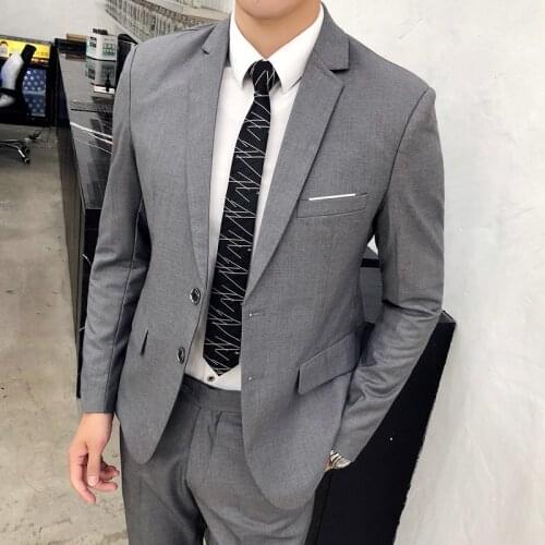 Jackets + Vest + Pants ) Mens Fashion Boutique All-color Grooms Wedding Dress Suits High-end Business Formal Mens Suit Male