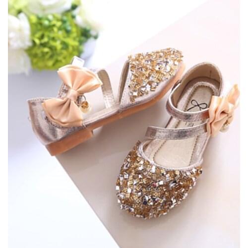 Toddler Girls Sparkly Sequin Shoes Gold Christmas Princess Flats Dressy Baby Girls Birthday Party Shoes Kids Fall Halloween 3t 4