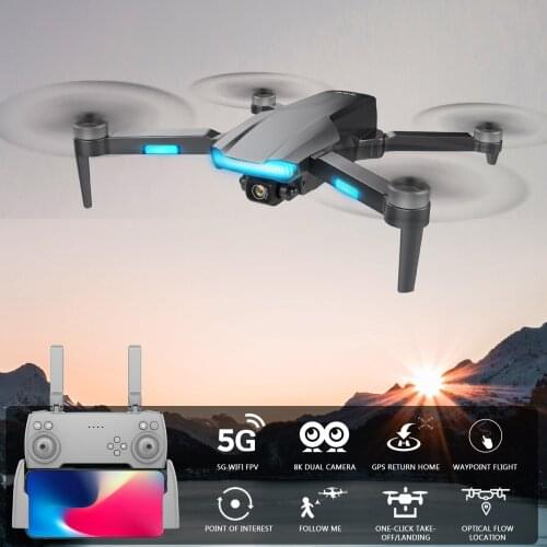 YLRC S106 RC Drone with Camera 8K GPS 5GWifi Optical Flow Positioning Quadcopter Brushless Motor Storage Bag Package 3 Battery