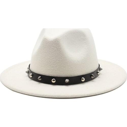 Big size 56-60CM New Smiple Women men Outback Fedora Hat For Winter Autumn ElegantLady Floppy Cloche Wide Brim Jazz Caps