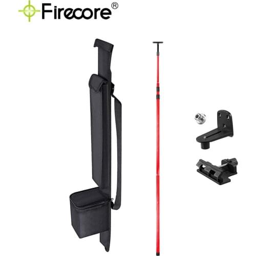 FIRECORE 4M Extend Telescoping Pole With 1/4"and 5/8" Interface Mount Ceiling Leveling Rod For Laser level(FLP400A)