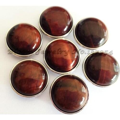 T002 Red Tigereye stone snaps snap for bracelet OEM, ODM
