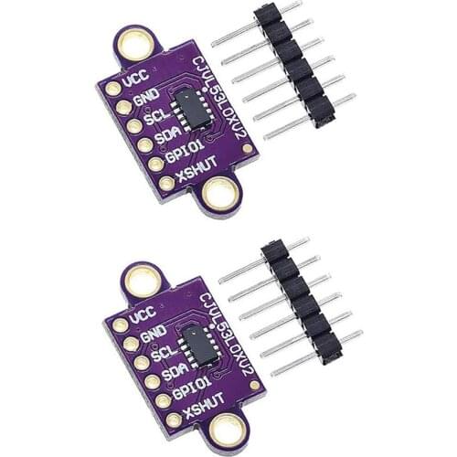 TOP 2Pcs VL53L0X Time-Of-Flight ToF Ranging Sensor Breakout 940Nm GY-VL53L0XV2 Distance Module I2C IIC