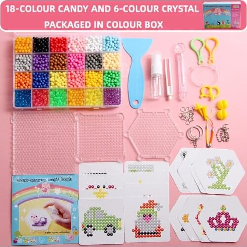 DIY Water Magic Beads Toys For Children Animal Molds Hand Making Puzzle Kids Educational Toys Boys girls Spell Replenish Beans