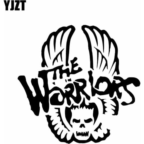 YJZT 13*12.6CM The Warriors Angel Decal Silhoutte Design Covering The Body Car Sticker Black/Silver C20-1383