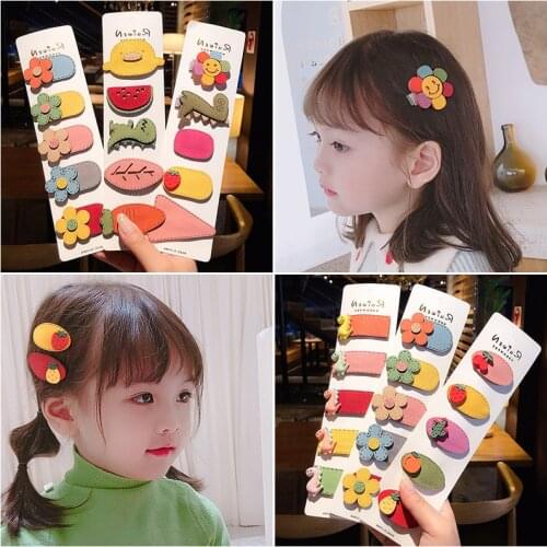 5pc/set Korean version of the new simple childrens broken hair BB clip hairpin girl princess fashion hairpin headdress