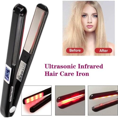 Protect Argan Oil Recover Damaged Hot Treatment Styler Cold Iron Straightener Hot Comb Straightener Ultrasonic Hair Care Tools