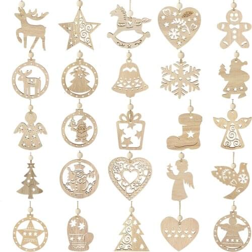 ZQCXLD Wooden Christmas Decorations