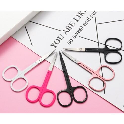 1PC Stainless Steel Small Nail Tools Eyebrow Nose Hair Scissors Cut Manicure Facial Trimming Tweezer Makeup Beauty Tool