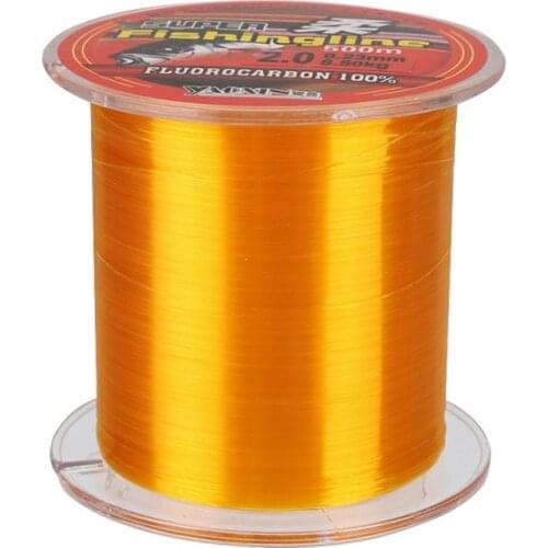 100M/200M/300M/500M Nylon Fishing Line Fluorocarbon Coated Monofilament Fishing Leader Line Carp Fishing Wire Golden Color 2020