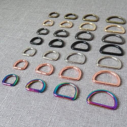 20Pcs 15mm 20mm 25mm 32mm Metal Belt Clasp D Ring Buckle For Bag Handbag Dog Pet Collar Leash Harness Crafts Sewing Accessories