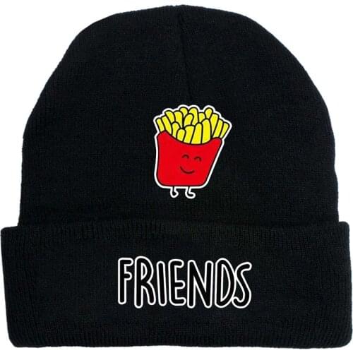 2020 New Best Food Cartoon Printed Knitted Hat For Men And Women Same Warm Cold-proof Casual Wool Hat