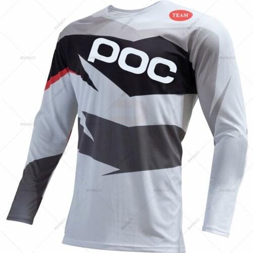 2021 Motocross Jersey Downhill Jersey MX Shirt Mountain Bmx DH Maillot Ciclismo Hombre Quick Drying Long Sleeve TEAM POC Jersey