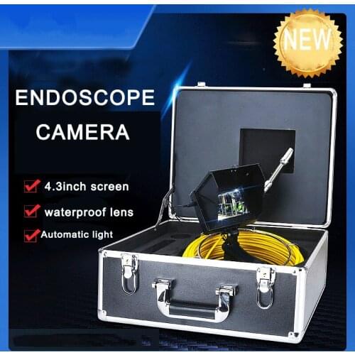 22mm Lens Pipeline Drain Sewer Industrial Camera Pipe Camera 1200TVL 6LED IP68 Waterproof Video Recorder Pipeline Camera 801