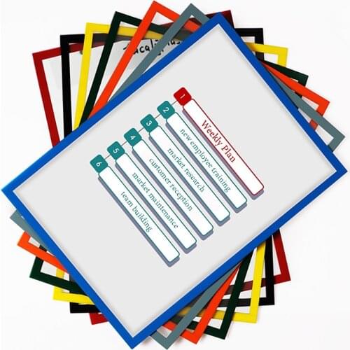 3pcs/Lot A4 Magnetic File Frame Title Frame A3/A4 File Holder Reusable Table Sticker