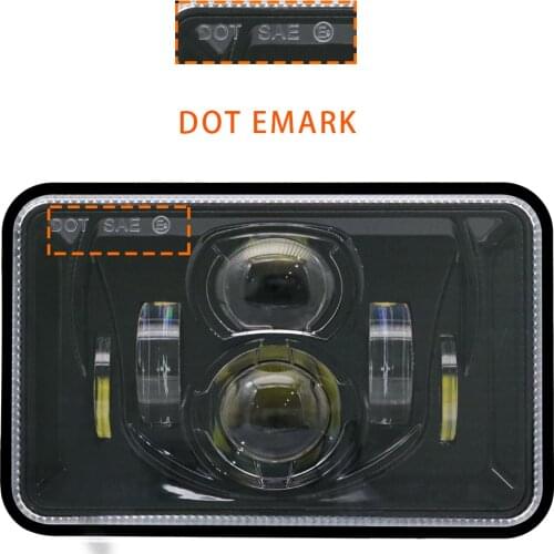 4x6" LED H4 Projector Headlight For Honda XR650 XR250 XR400 Suzuki LED Conversion Headlight Lamp For Honda Motorcycle Headlamp