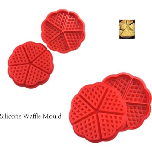 5 cavity Silicone Waffle Mold Kitchen Bakeware DIY Desserts Baking Mousse Cake Moulds Pan Tools