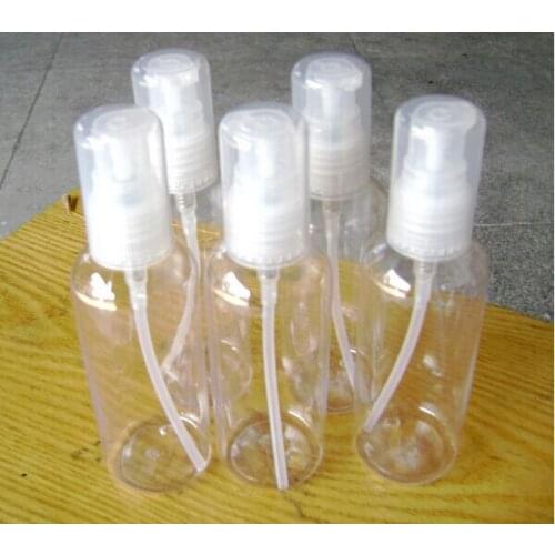 50pcs High-grade 100ml Plastic Lotion Bottle Transparent PET Soap Dispenser Cream Bottle with Spray Pump