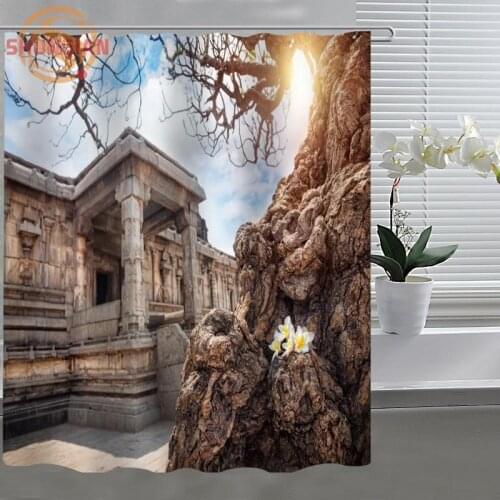 Ancient Roman architecture Shower Curtain Eco-friendly Modern Fabric polyester Custom Shower curtain Home Decor H331B51YA
