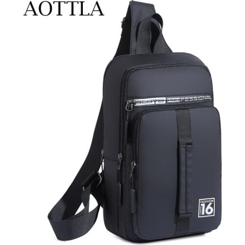 AOTTLA 2021 New Multifunction Chest Bag Shoulder Messenger Bag Casual Fashion Mens Backpack Travel Small Bags Tote Bag For Male