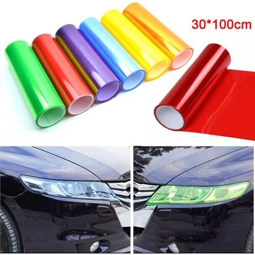 Car Transparent Headlight Protector Film Car Headlight Taillight Fog Light Overlay Tint Protector Film Vinyl Wrap Decal