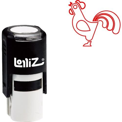 LolliZ Biomorphic Animal Symbol Series Design #50 Self-Inking Rubber Stamp