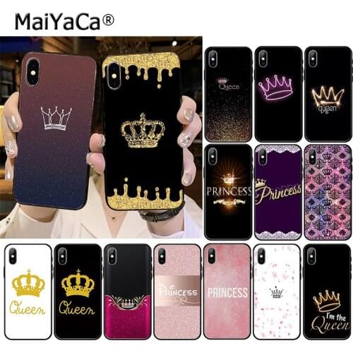 Queen princess crown Phone Accessories Case for iphone 11 12 Pro XS MAX XS XR 8 7 6 Plus 5 5S SE 12mini