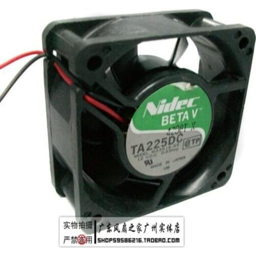 For Nidec 6 6025 dual ball computer case fan ta225dc m33515-55