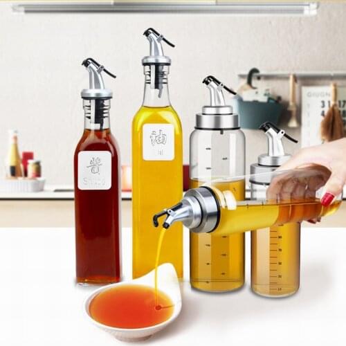 Stainless Steel Oil Bottle Leak-proof Stopper Kitchen Olive Oil Bottle Spout Liquor Dispenser Cap Wine Pourers Flip Top Tool