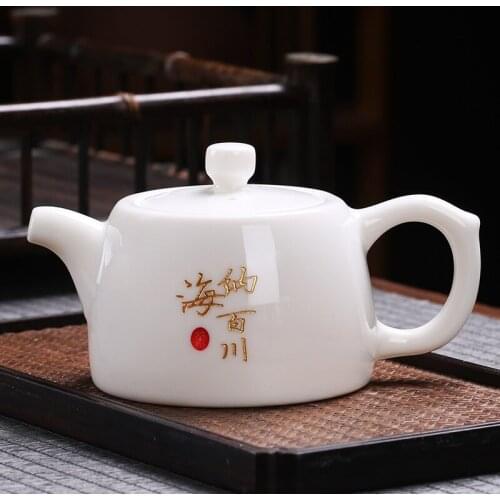Sheepskin Jade Ceramic Teapot Small Kung Fu Teaware