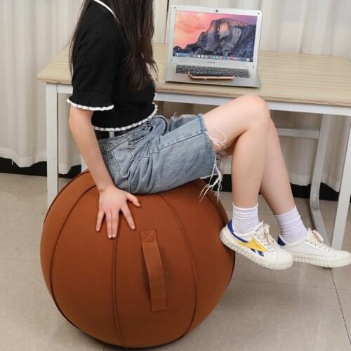 Linen Yoga Ball Protective Cover Gym Workout Balance Ball Cover and Bottom Ring for Yoga Gym Exercise Fitness Accessories