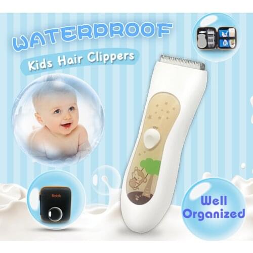 Baby Electric Hair Clipper USB Rechargeable Mute Waterproof Hair Trimmer Clipper For Baby & Children Sleep Haircut Home-use