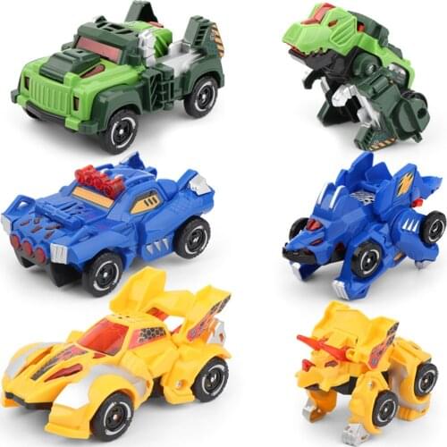 Random Style Dinosaur Cars Transforming Toys Pull Back Dinosaur Car Kids Toy Kids Gift Children Kids Toy General Wheeled Car