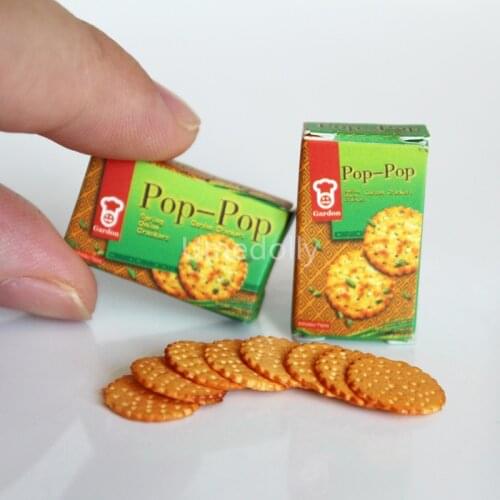 Cute Simulation 1/6 Scale Miniature Dollhouse Biscuit Cookies Mini Foods for Barbies Blyth Doll Kitchen Toy Accessories