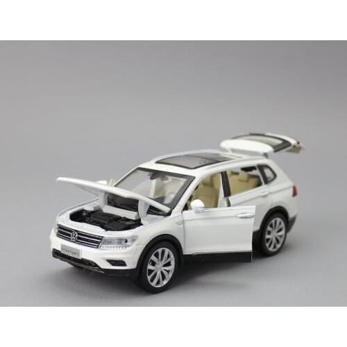 Diecast Toy Model/1:32 Scale/Volkswagen Tiguan L Car/Pull Back/Sound & Light/Doors Openable/Educational Collection/Gift