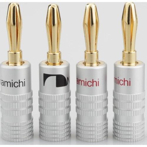 Nakamichi Banana Plug Gold Plated Speaker Connector Red and Black Color 10 pcs por lot Hot Sale