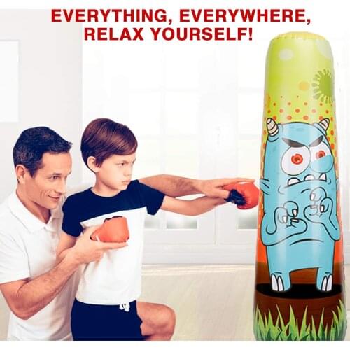 Newest Arrival Boxing Column Inflatable Tumbler Sandbags Boxing Target Bag Stress Relief Tools Decompression Toys for Women Men