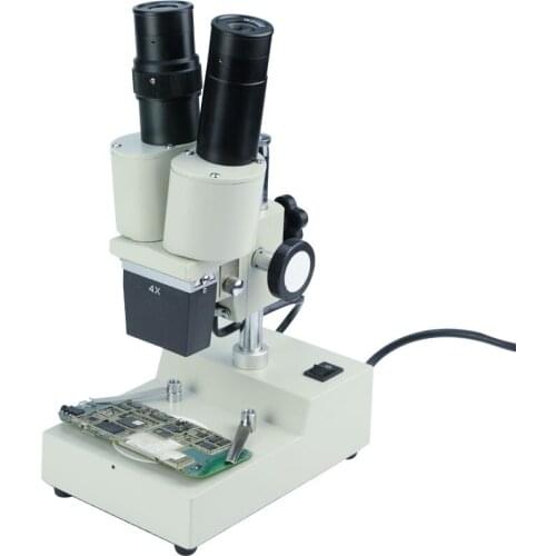 Wholesale Top 12V/10W Halogen Lamp Illumination Stereo Microscope 40X Binocular Microscope for PCB Repairing