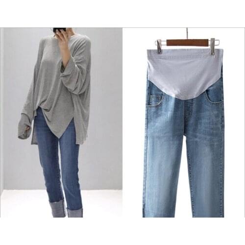 Autumn Maternity Clothes Elastic Soft Maternity Jeans Skinny Pregnancy Pants Lovely Trousers for Pregnant Women Spring pats