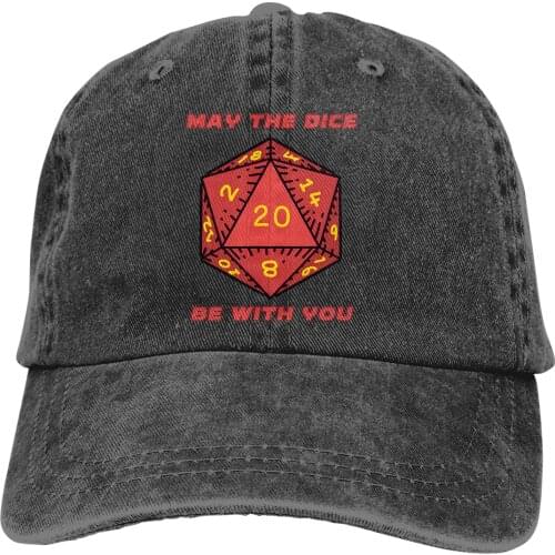 May The Dice Be With You Baseball Cap cowboy hat Peaked cap Cowboy Bebop Hats Men and women hats