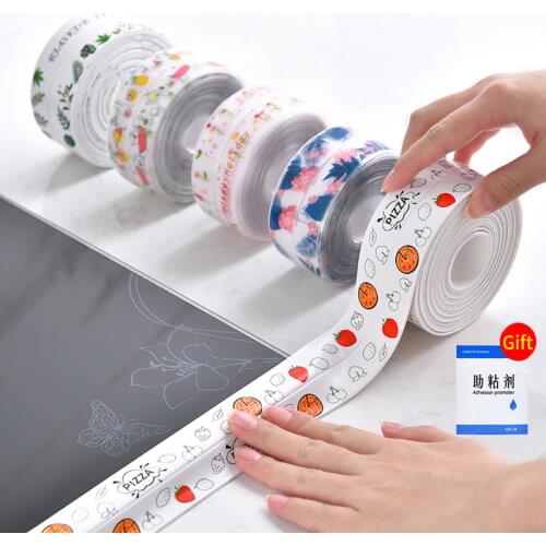 Self Adhesive Sink Stickers Waterproof Anti-moisture PVC Sticker Kitchen Bathroom Wall Corner Line Mildew tape Corner sticker