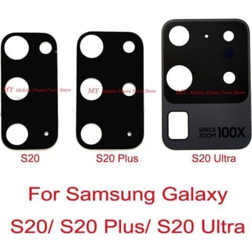 10 PCS Rear Camera Glass Lens For Samsung Galaxy S20 Plus Ultra S20+ Back Big Camera Lens Glass With Sticker Spare Parts