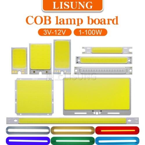 Sumbulbs Diy Dc 3v 12v Cob Led Chip 1w 10w 20w 50w 100w Warm White Blue Green Red Panel Light Oard Led Lamp Ultra Bright